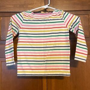 Mini Boden Multicolor Striped Long Sleeve Tee